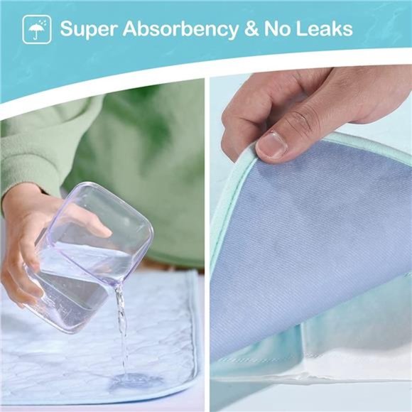 Washable Pee Pads for Dogs, 2 Pack Reusable Puppy Pads Waterproof Pad, 18" x 24" - Picture 4 of 6